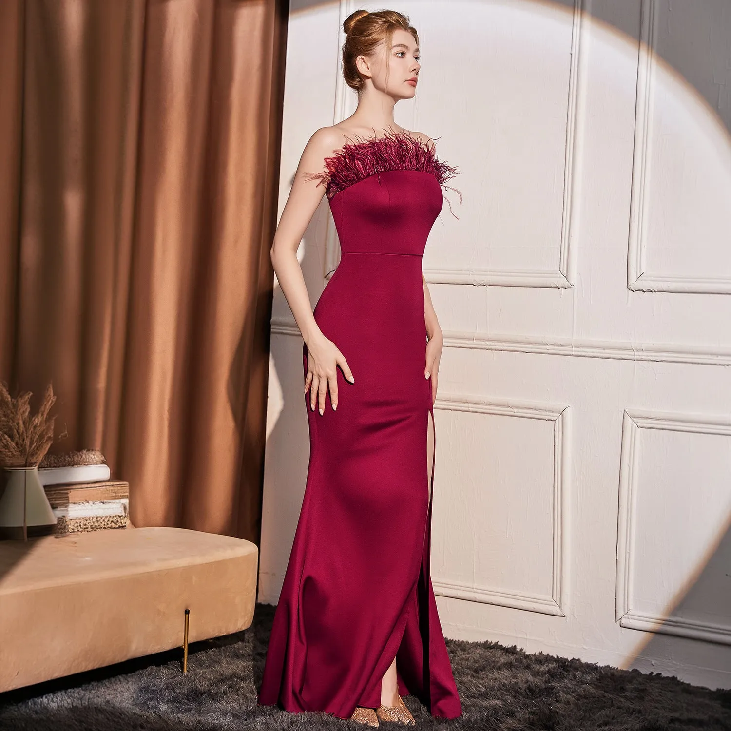 2025 Evening dress women's  new  high-end high-end temperament socialite style dinner party will show thin long dress