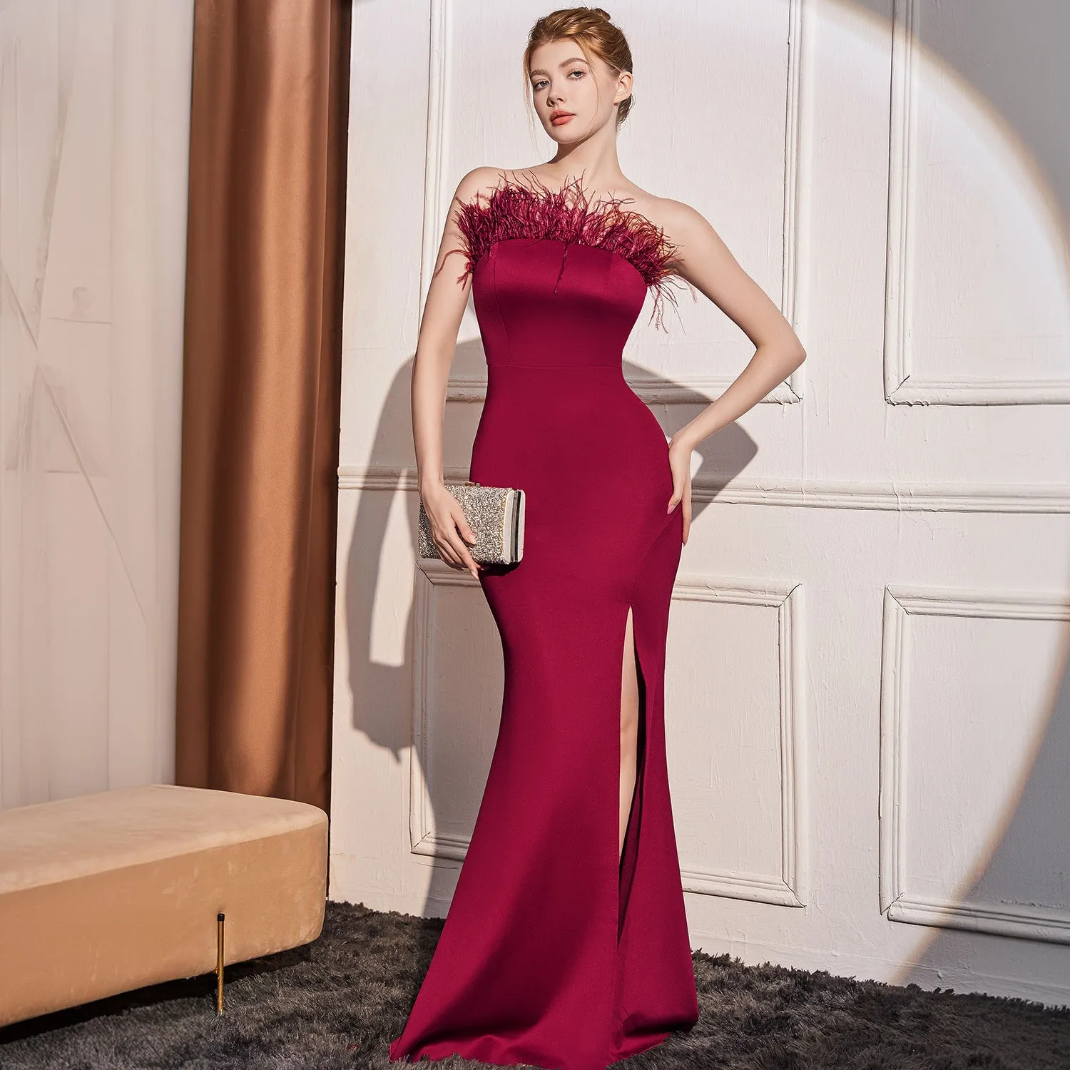 2025 Evening dress women's  new  high-end high-end temperament socialite style dinner party will show thin long dress