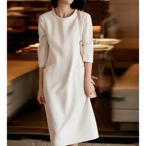2025 Triacetic acid fabric   silk lining, high-end temperament dress, women's clothing, commuting and thin, black and white in summer