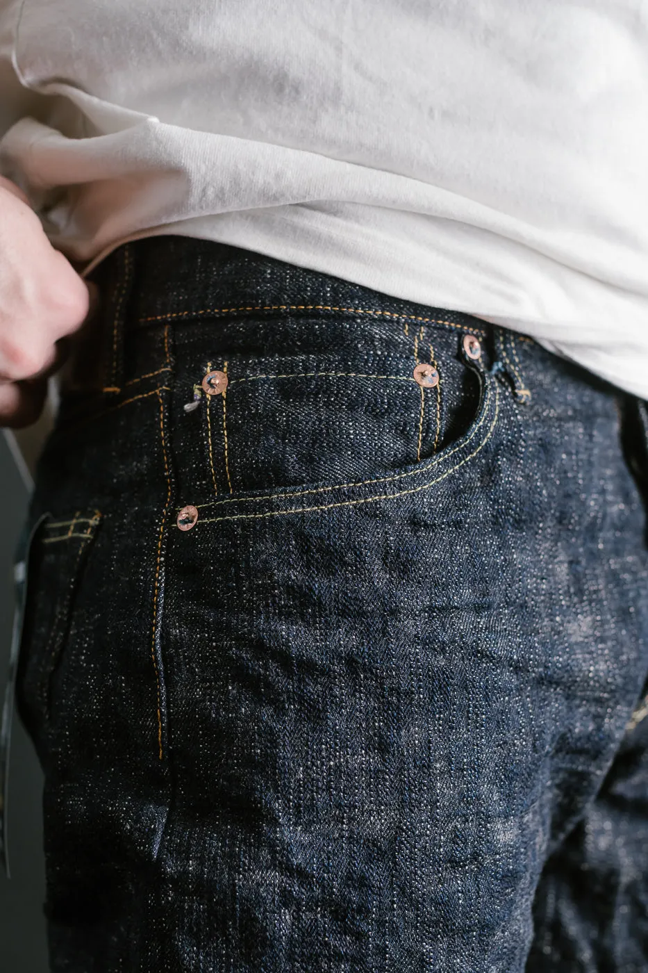 246-KA - 17oz "Kasuri" Slub Selvedge Denim - Clean Straight