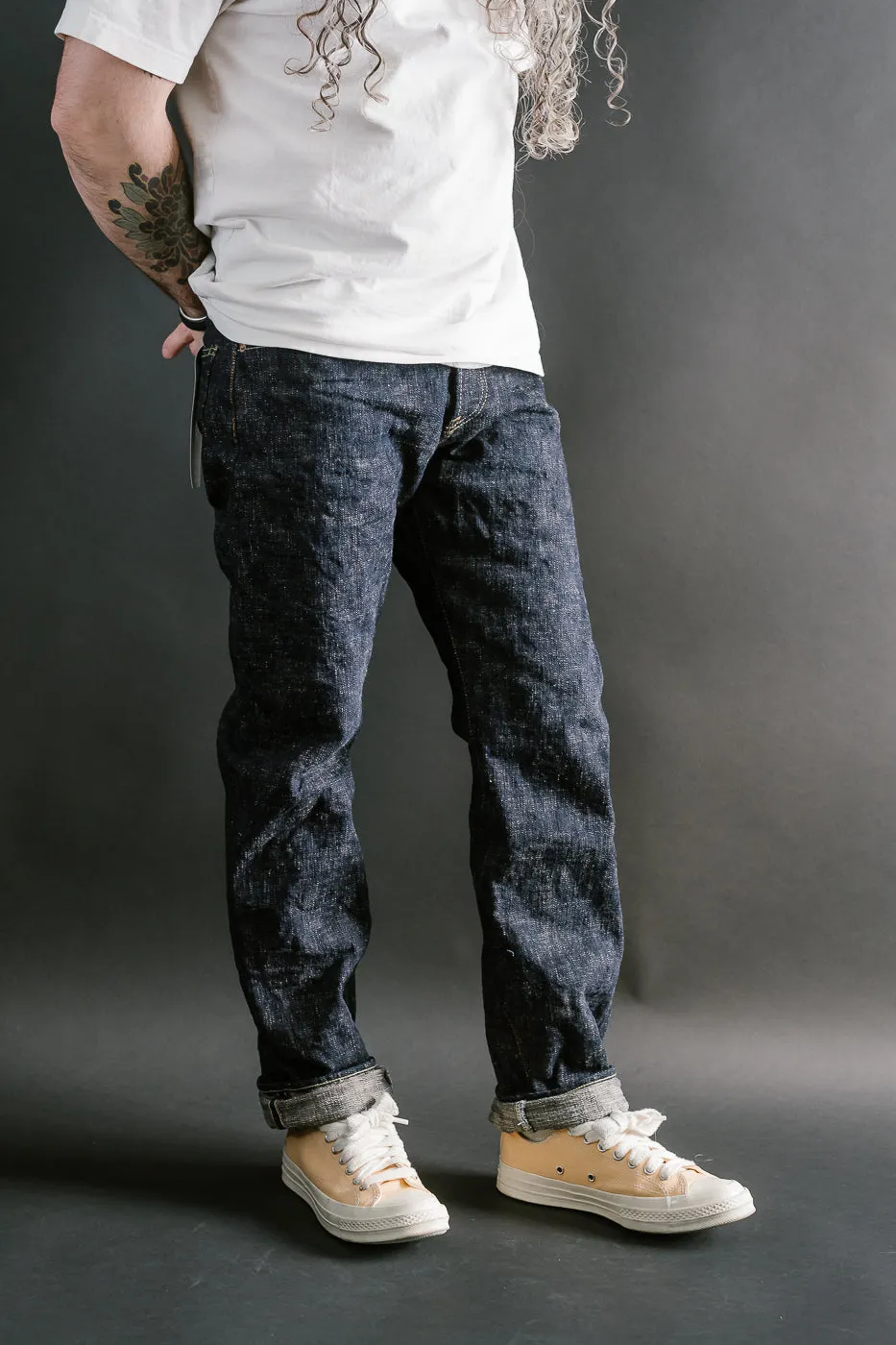 246-KA - 17oz "Kasuri" Slub Selvedge Denim - Clean Straight