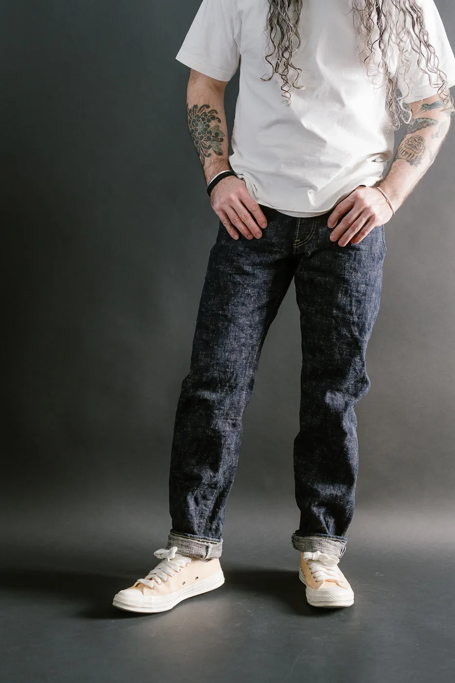 246-KA - 17oz "Kasuri" Slub Selvedge Denim - Clean Straight