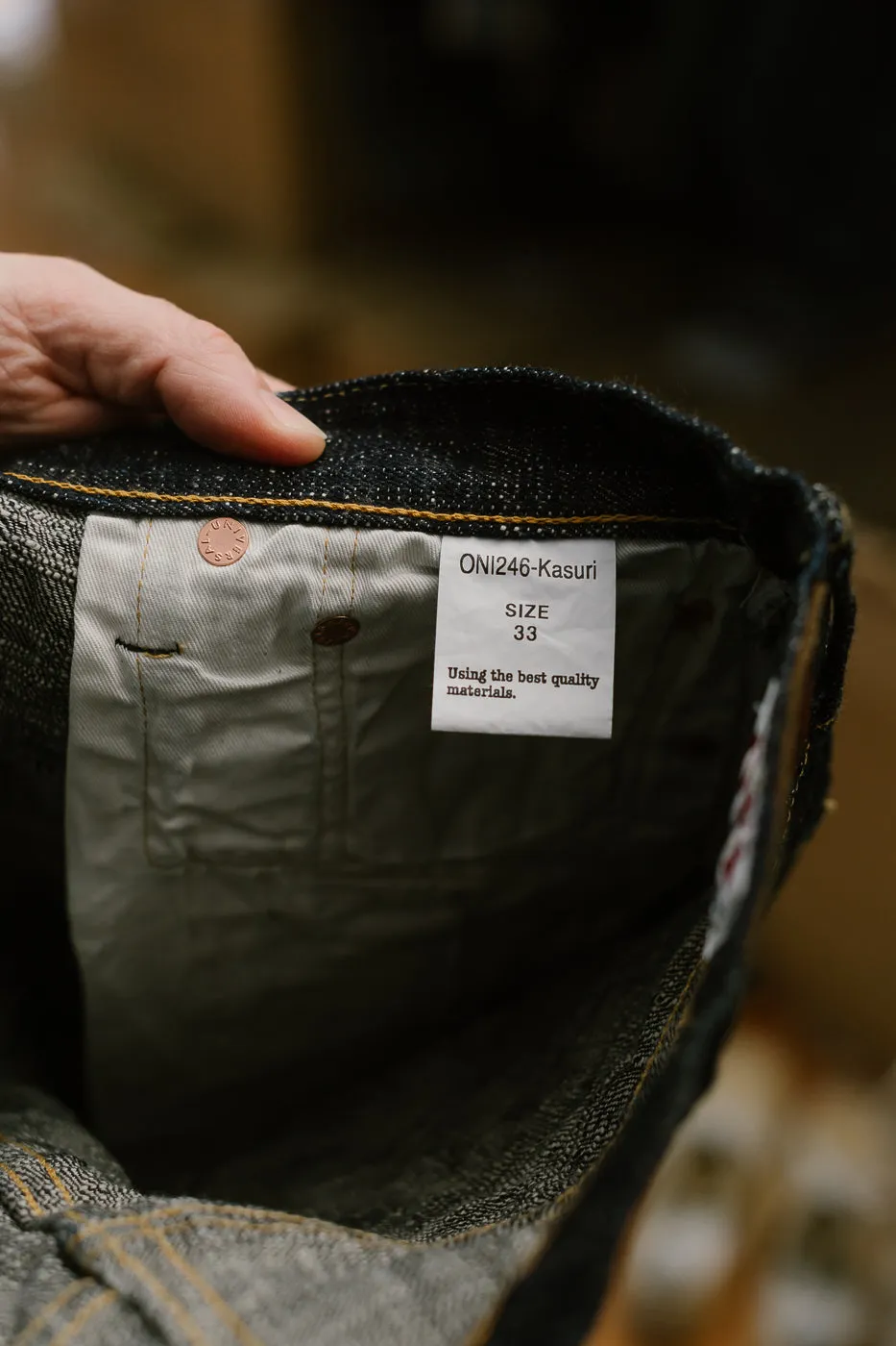 246-KA - 17oz "Kasuri" Slub Selvedge Denim - Clean Straight