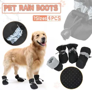 4Pcs Anti-Slip Protective Dog Boots 7 Sizes
