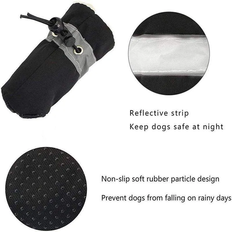 4Pcs Anti-Slip Protective Dog Boots 7 Sizes