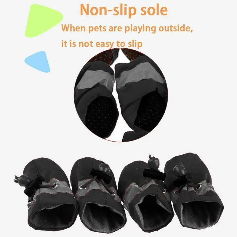 4Pcs Anti-Slip Protective Dog Boots 7 Sizes