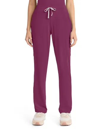 Achieve CK096 Women's 5-Pocket Straight Leg Pants Wine