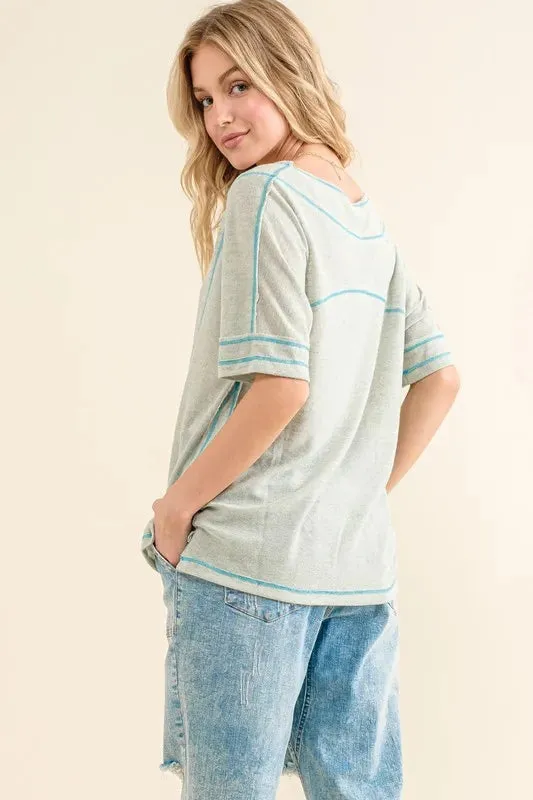 And The Why Reversed Stitch Basic T Shirt
