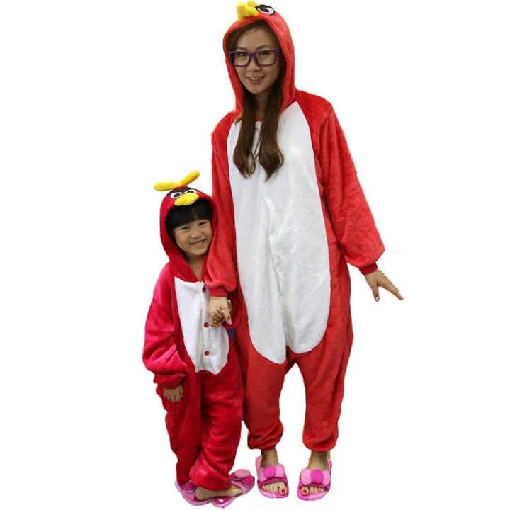 Animal pajamas one piece Family matching outfits Adult onesie Mother and daughter clothes Totoro Dinosaur Unicorn Pyjamas women