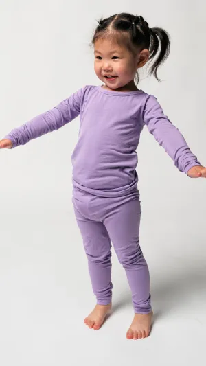 Bamboo Two Piece Pajamas in Purple