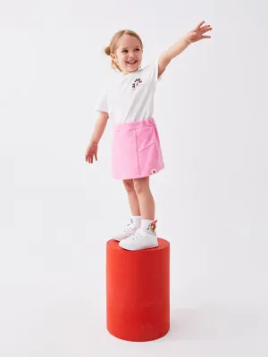 Basic Elastic Waist Baby Girl Short Skirt