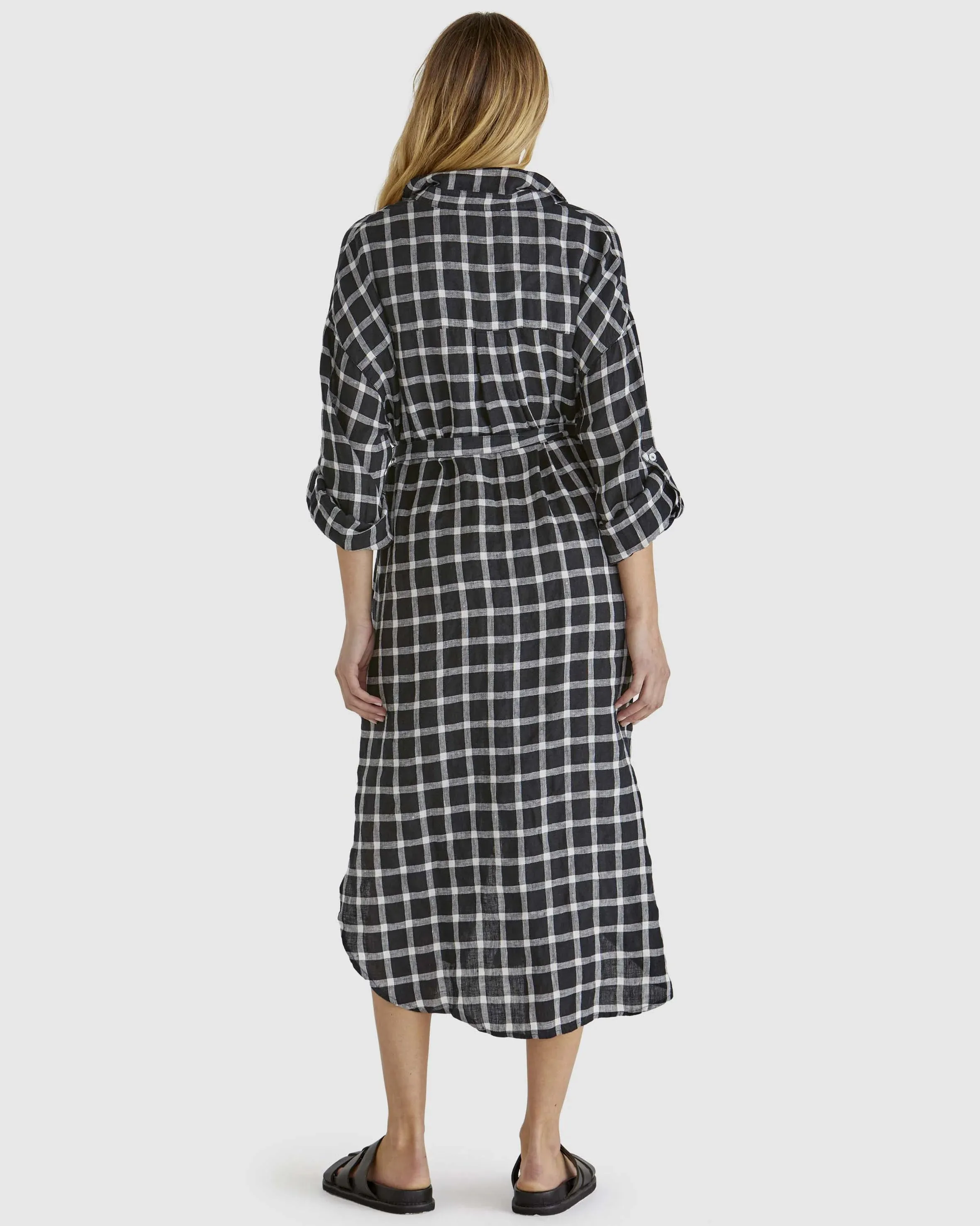 Beau Shirt Dress - Black Check