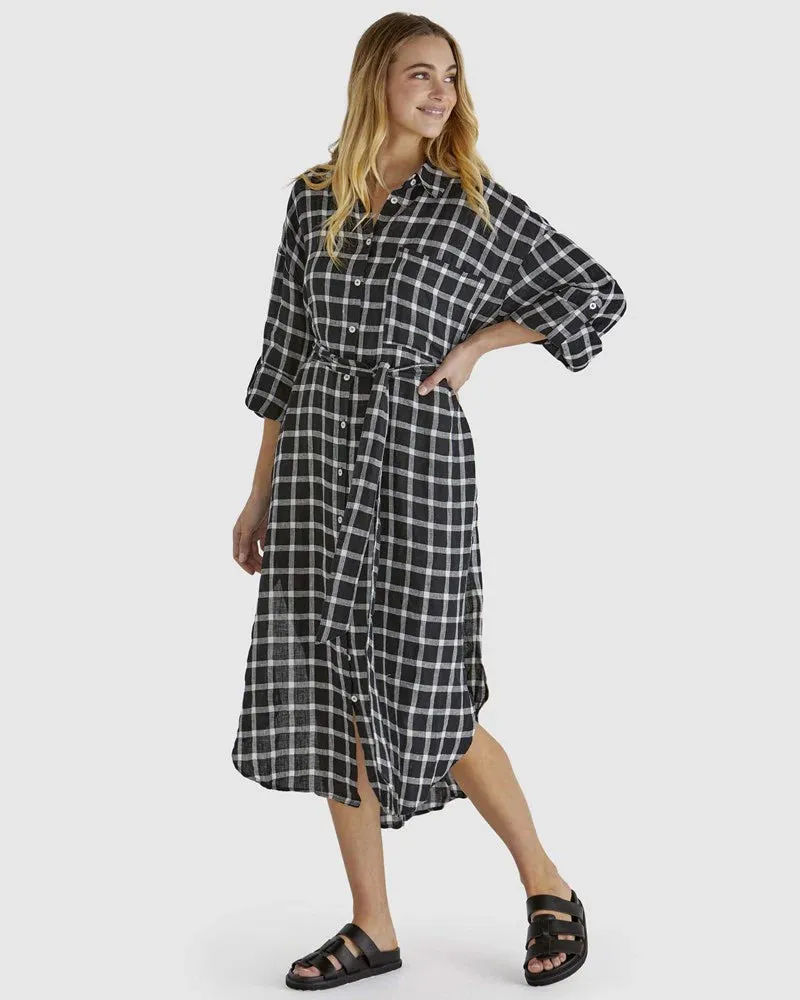 Beau Shirt Dress - Black Check