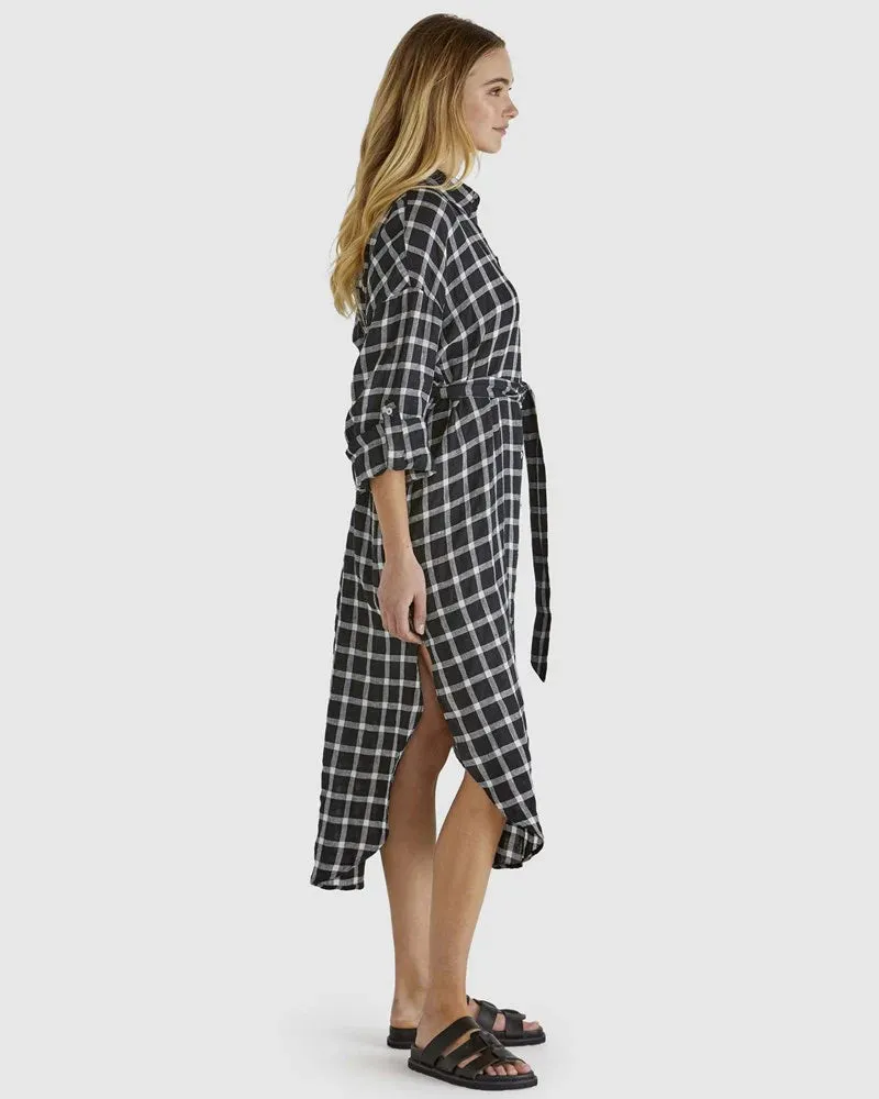 Beau Shirt Dress - Black Check