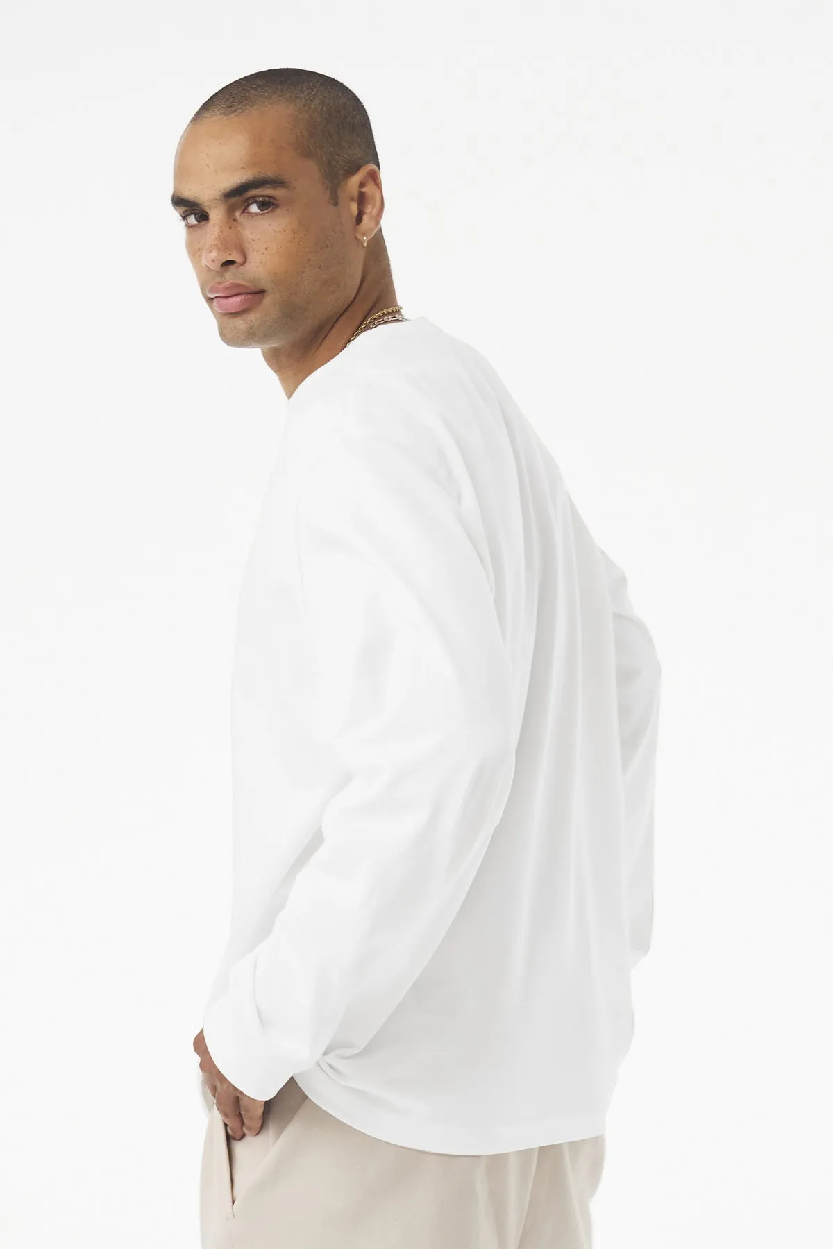 BELLA CANVAS Unisex 7.5-Ounce Heavyweight Long Sleeve Tee BC4651 White