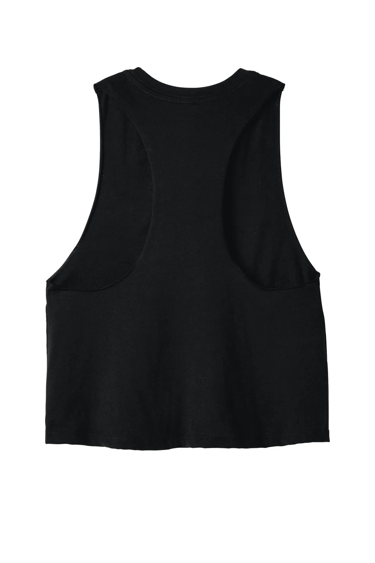 BELLA CANVAS  Women's Racerback Cropped Tank. BC6682 Solid Black Blend