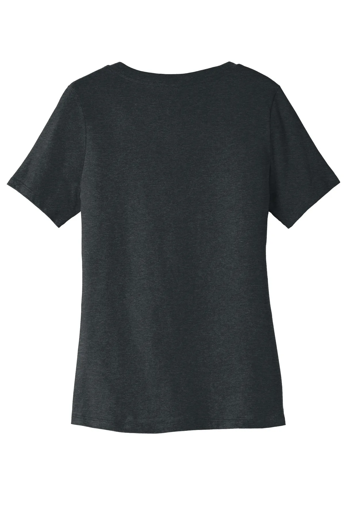 BELLA CANVAS Women's Relaxed Heather CVC V-Neck Tee BC6405CVC Dark Grey Heather