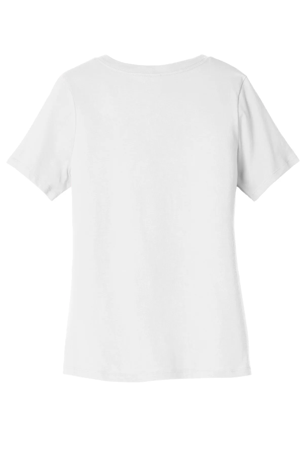 BELLA CANVAS  Women's Relaxed Jersey Short Sleeve V-Neck Tee. BC6405 White
