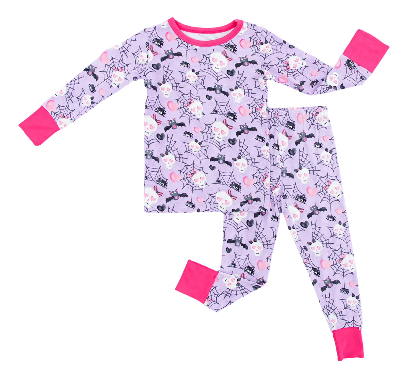 Birdie Bean Carrie Glow in the Dark Skeleton 2-piece Long Sleeve Pajamas with Pants