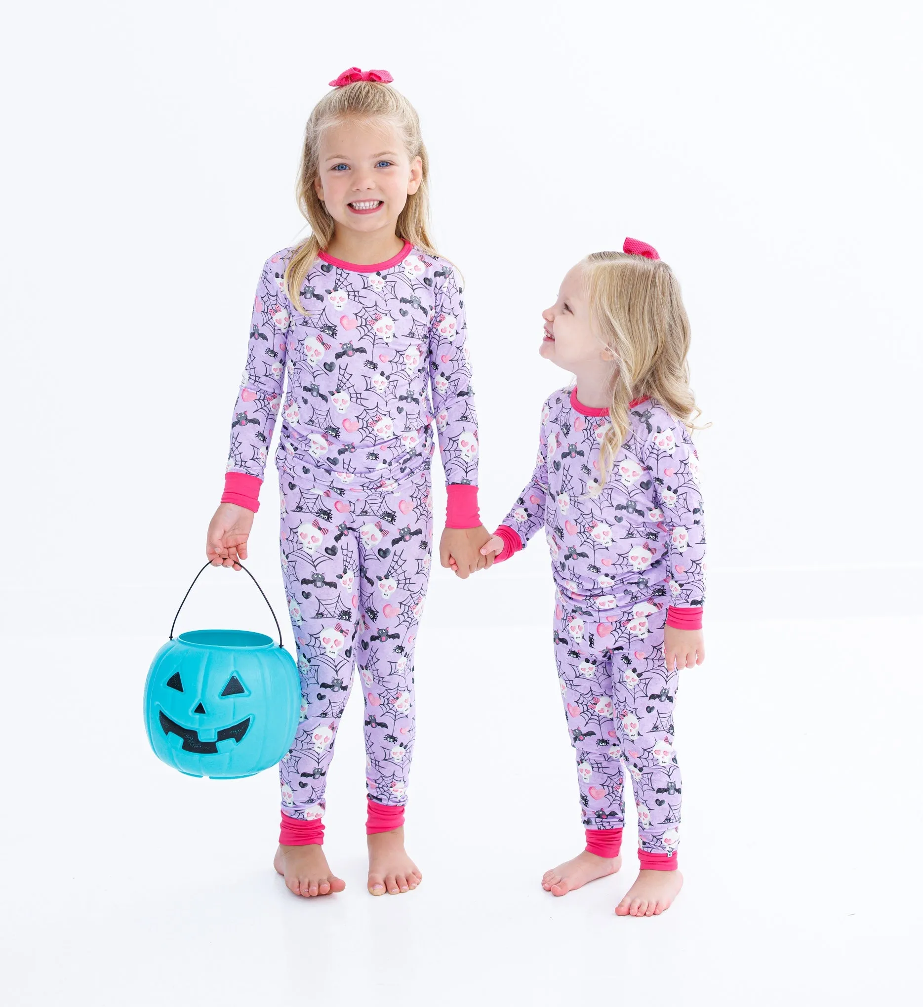 Birdie Bean Carrie Glow in the Dark Skeleton 2-piece Long Sleeve Pajamas with Pants