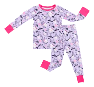 Birdie Bean Carrie Glow in the Dark Skeleton 2-piece Long Sleeve Pajamas with Pants