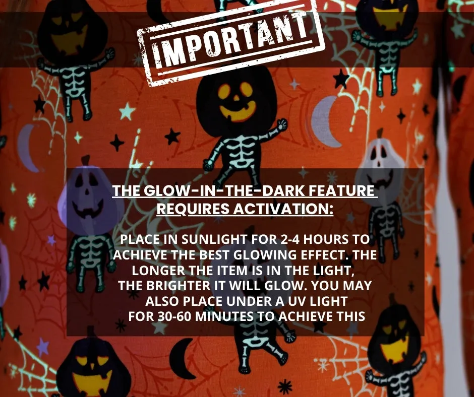 Birdie Bean Willie Glow in the Dark Western Skeleton 2-piece Long Sleeve Pajamas