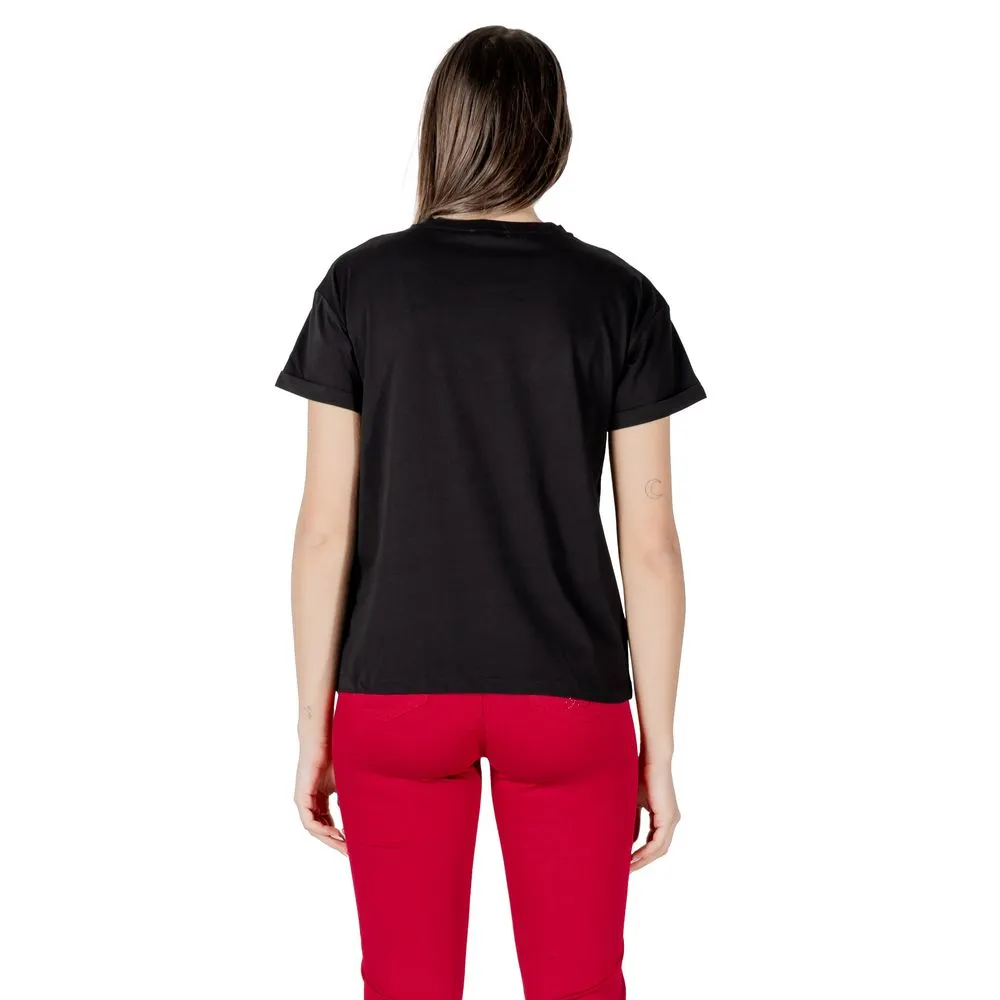 Black Cotton Tops & T-Shirt