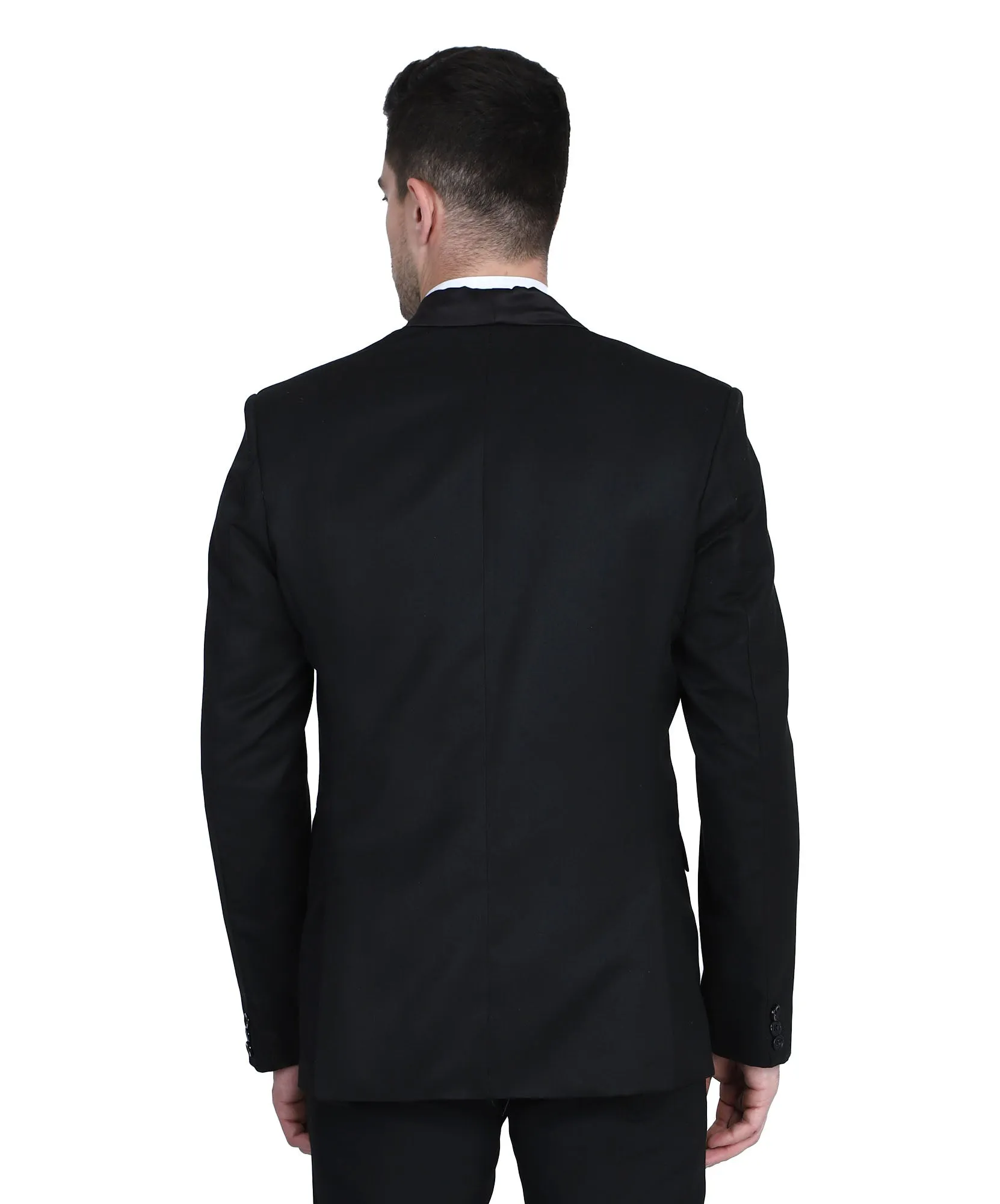 Black Tuxedo Blazer With Hanky For Men