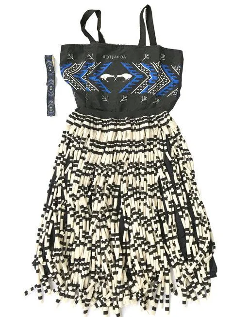 Blue NZ Maori Girls Kapa Haka Costume