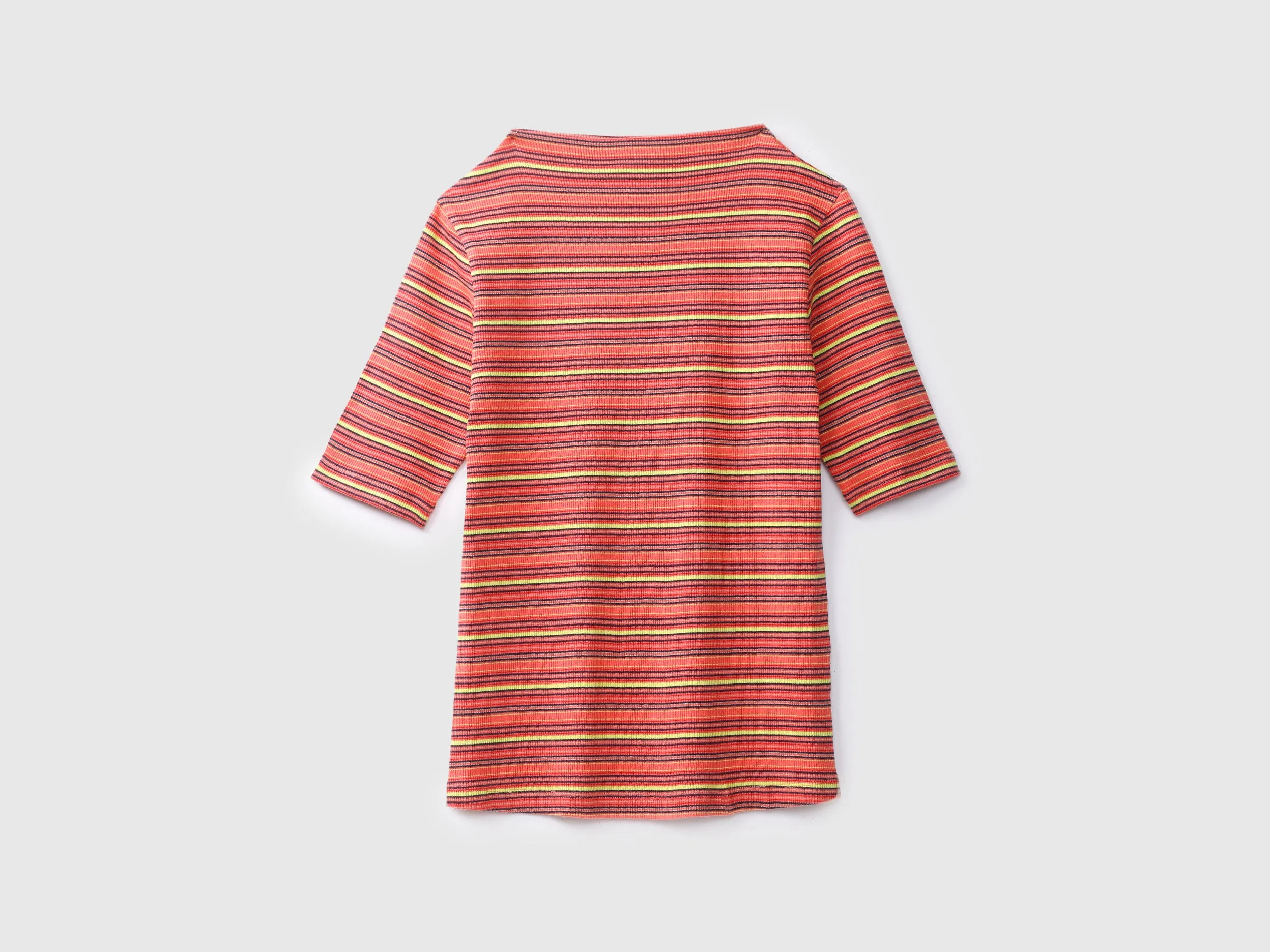 Boat Neck Stripe Top