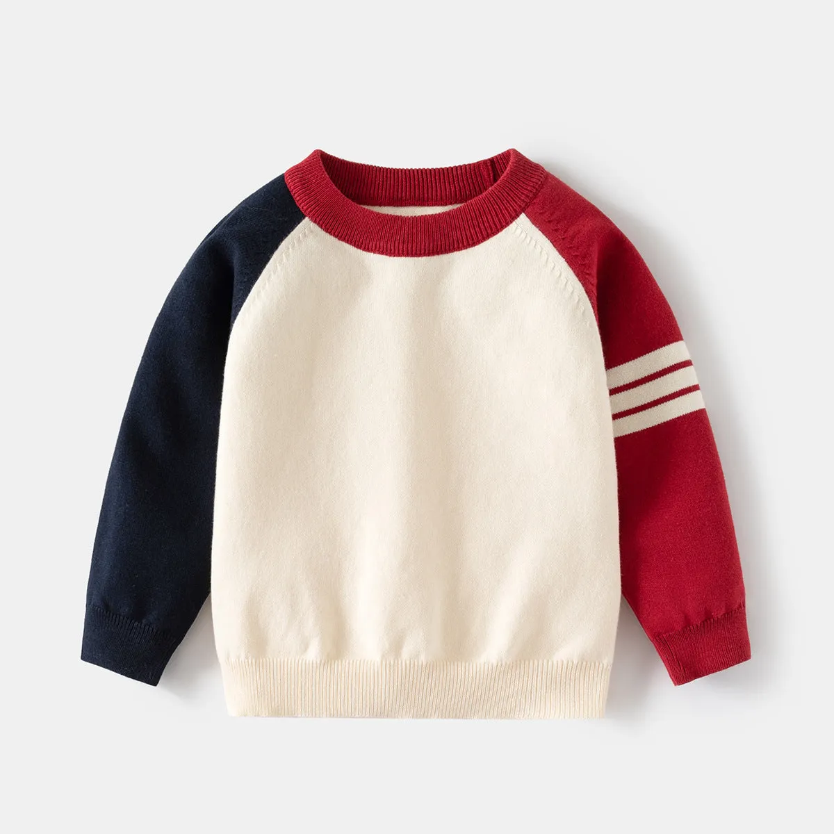 Boys sweater thin children's knitted sweater 2025 spring and autumn new boys inner bottoming shirt baby top tide