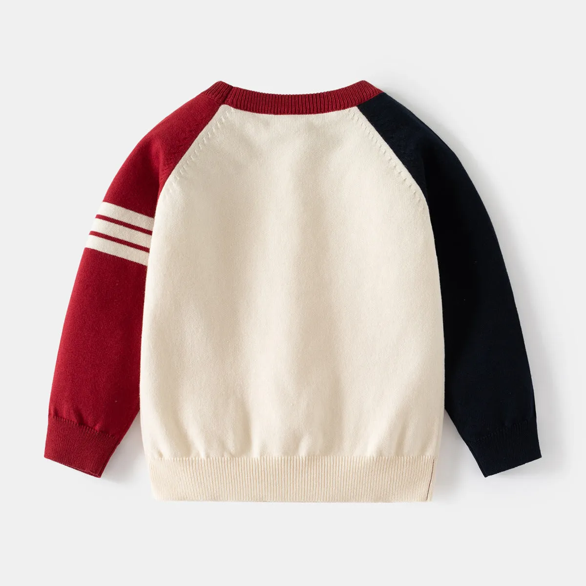 Boys sweater thin children's knitted sweater 2025 spring and autumn new boys inner bottoming shirt baby top tide