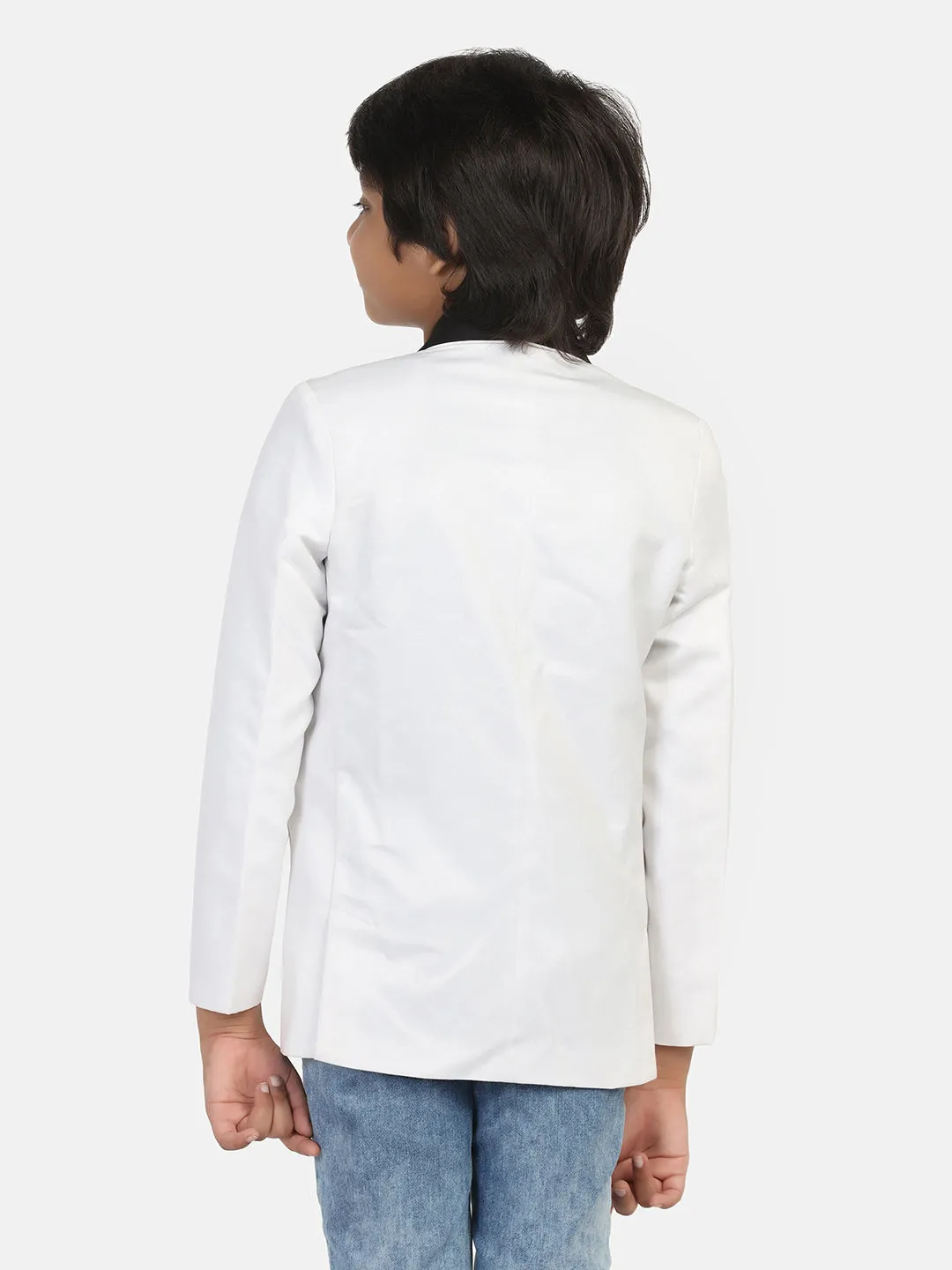Boys White Tuxedo Blazer
