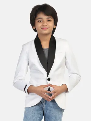 Boys White Tuxedo Blazer