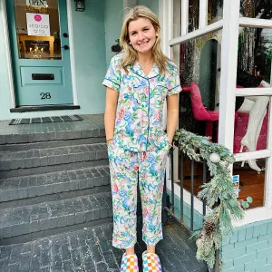 Butterfly Floral Pima Capri Set