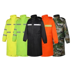 Camouflage Reflective Long One-Piece Raincoat - Waterproof Poncho for Men and Women