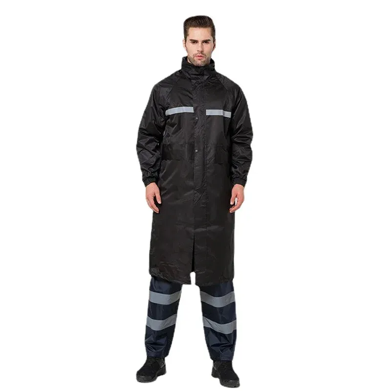 Camouflage Reflective Long One-Piece Raincoat - Waterproof Poncho for Men and Women