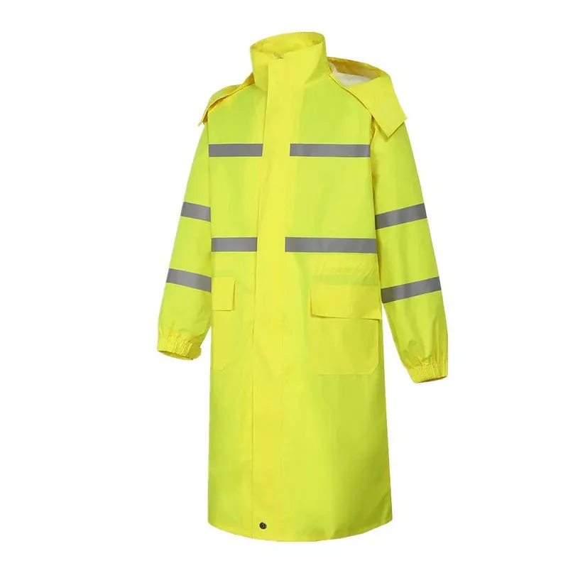 Camouflage Reflective Long One-Piece Raincoat - Waterproof Poncho for Men and Women