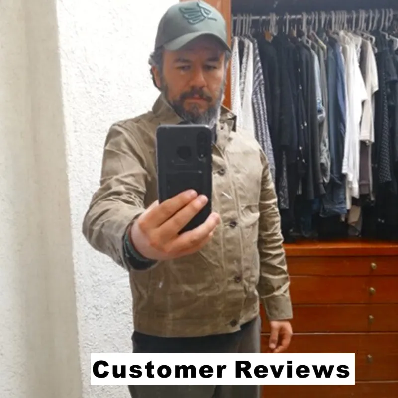 Canvas Oil Wax Men Jackets Khaki Retro Multi-pocket