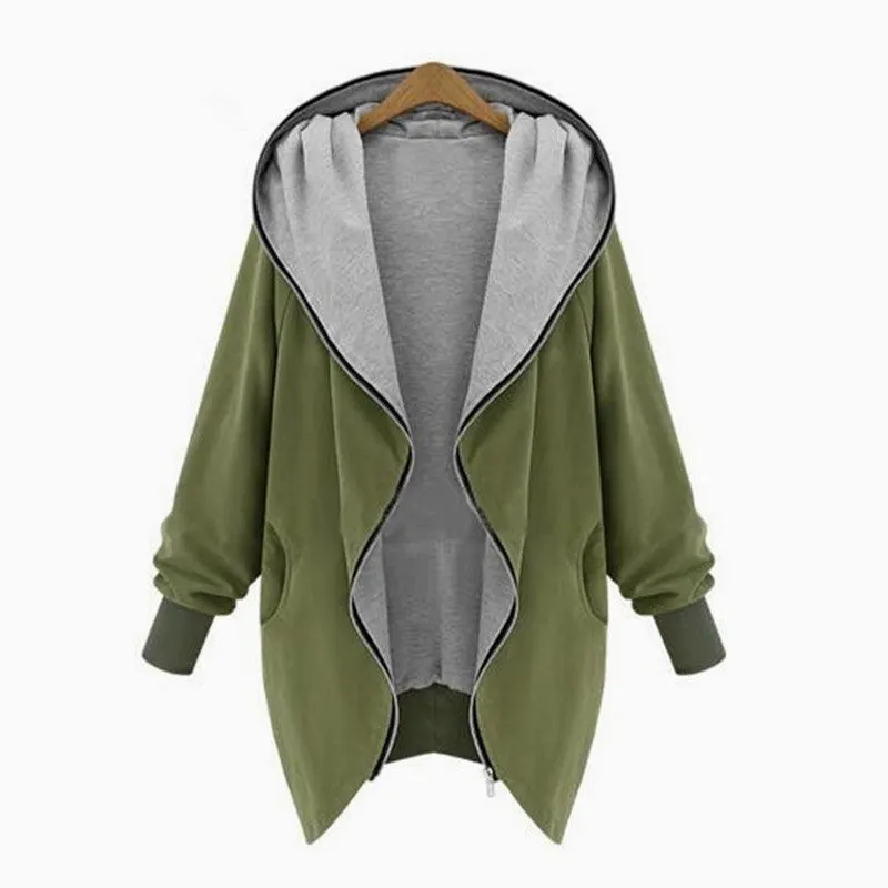 Casual Hooded Large Size Women Increase Thin Jackets Women outerwear coats