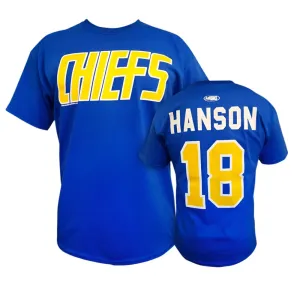 Charlestown Chiefs Jeff Hanson Slapshot T-Shirt