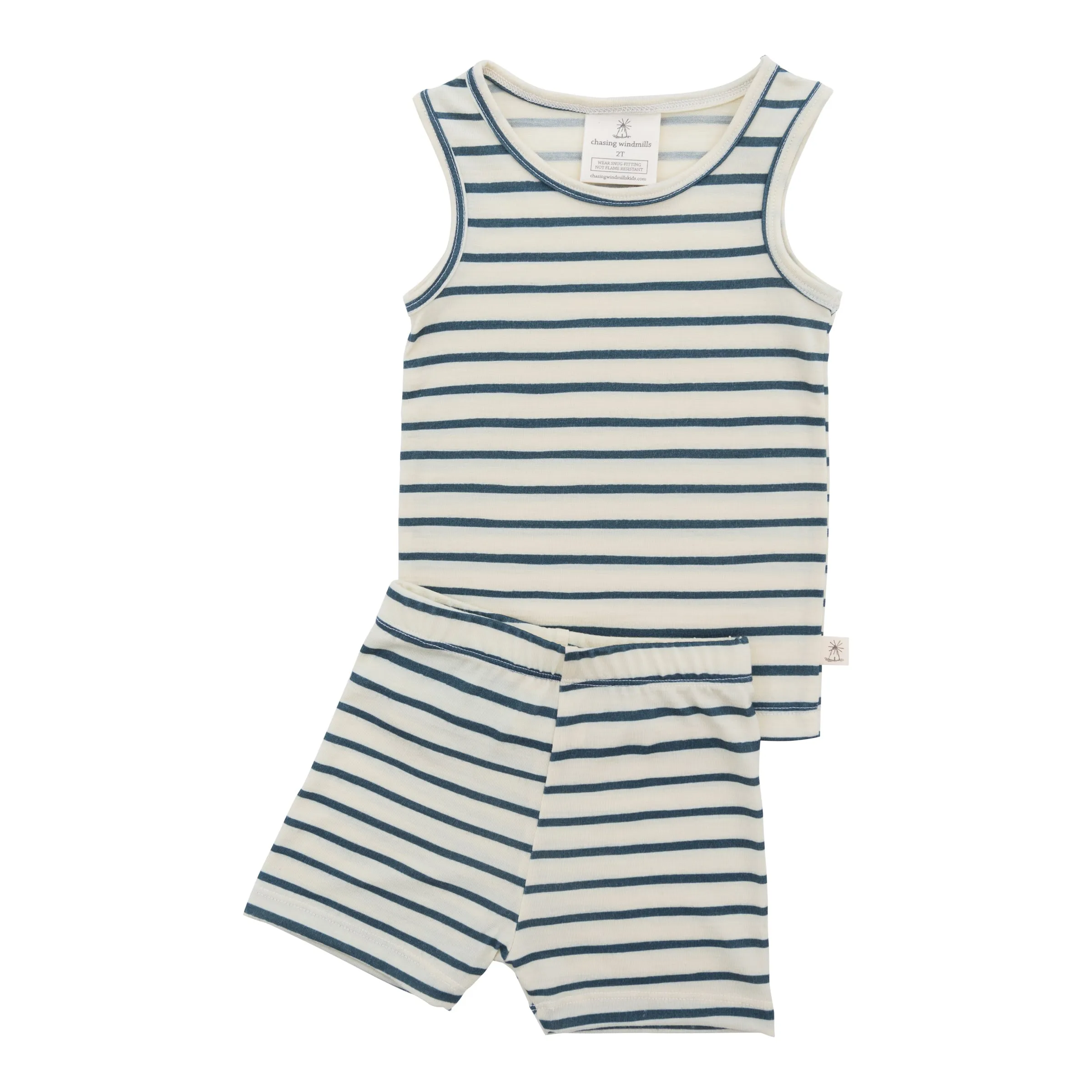 Chasing Windmills Short Johns (marine stripe)