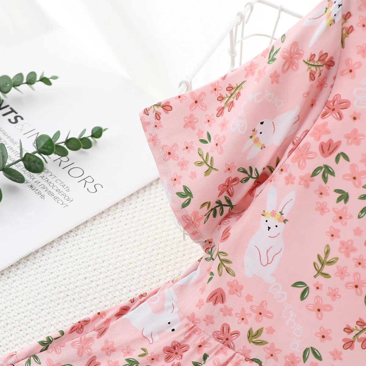 Children's Clothing 2025 Summer New Children's Noil Poplin Dress Girls' Princess Dress Women's Baby Breathable Thin Dress