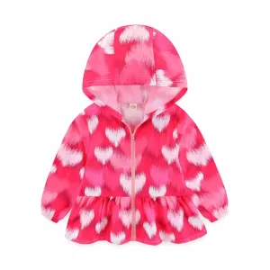 Children's Clothing Kids Jacket Outerwear Cartoon Zipper Toddler Clothes Hooded Jacket For Girls