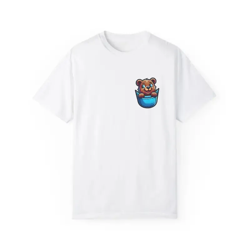 Chill Bear in a Pocket Tee for Trendy Cotton Style