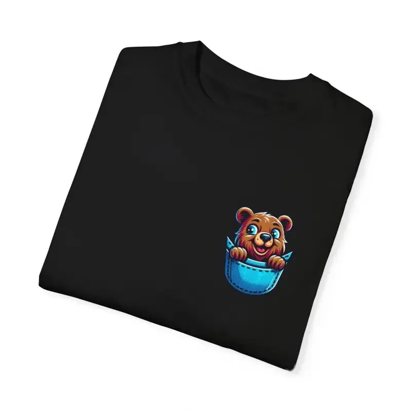 Chill Bear in a Pocket Tee for Trendy Cotton Style