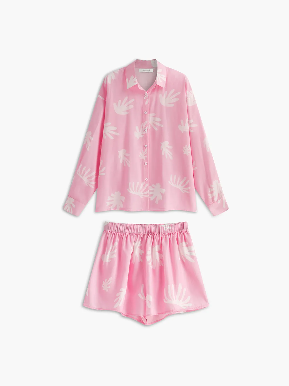 Chill Life Plant Print Shorts Set