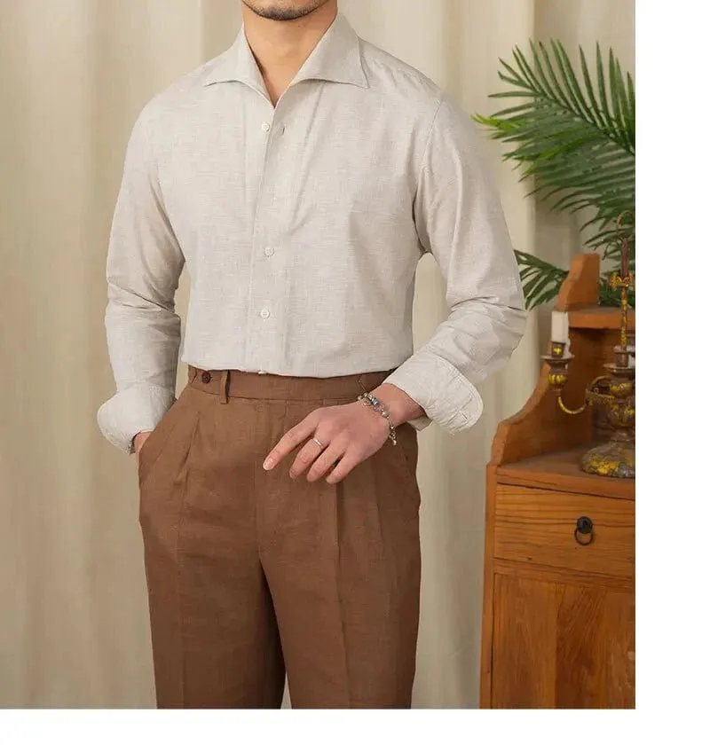 Christopher Mosley Linen/Cotton Blend Italian Style Shirt