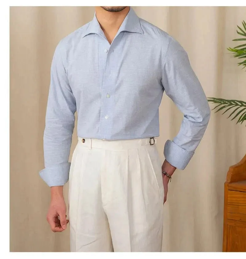 Christopher Mosley Linen/Cotton Blend Italian Style Shirt