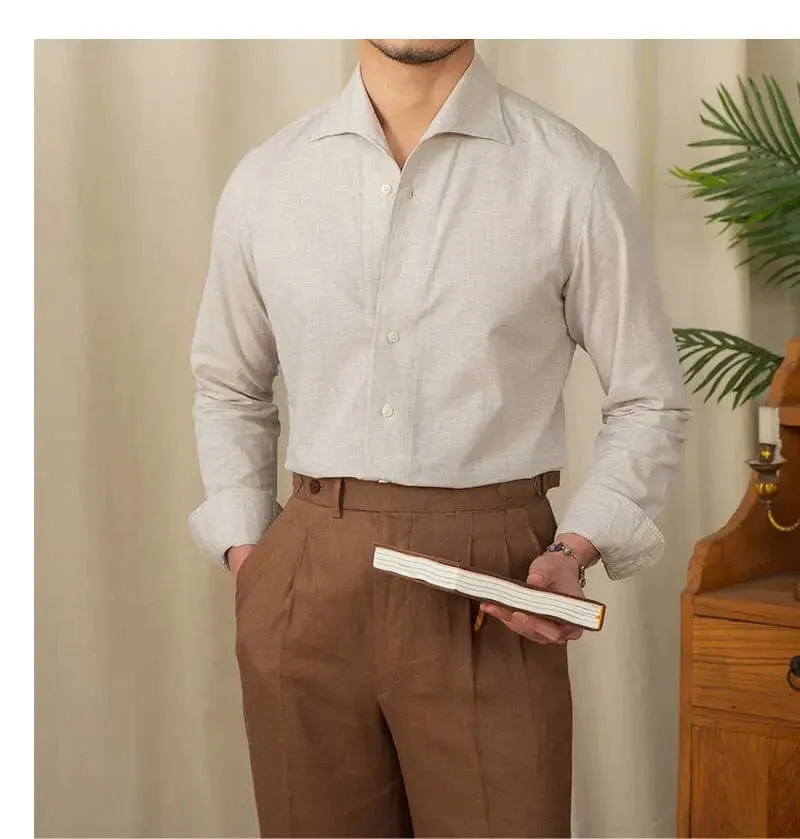 Christopher Mosley Linen/Cotton Blend Italian Style Shirt